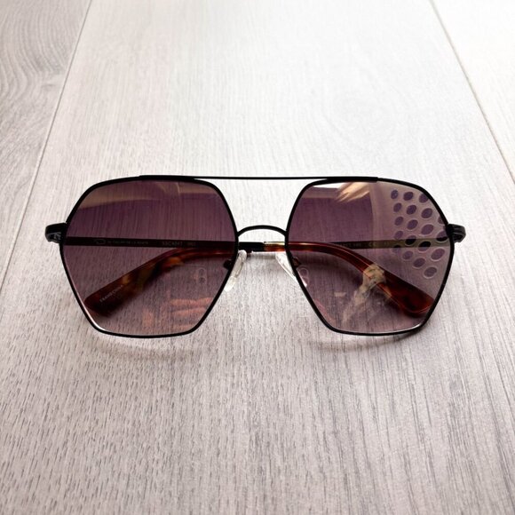 Oscar de la Renta Womens Oversized Hexagon Sunglasses Fair Condition - Picture 2 of 4